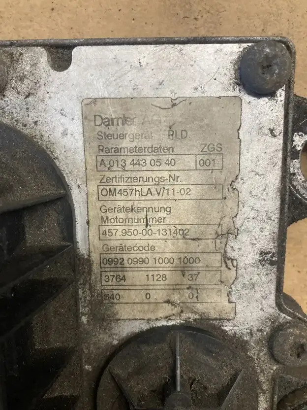 Mercedes-Benz Motorsteuergerät Mercedes OM 457 HLA 457.950 PLD Control Unit OM 4 - Блок за управление за Камион: снимка 2 Mercedes-Benz Motorsteuergerät Mercedes OM 457 HLA 457.950 PLD Control Unit OM 4 - Блок за управление за Камион: снимка 2