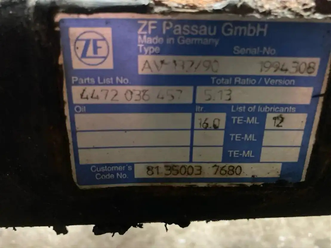 ZF Hinterachse Axis ZF AV132/90 5,13 4472036457 MAN Lions City A21 - Задна ос за Автобус: снимка 2 ZF Hinterachse Axis ZF AV132/90 5,13 4472036457 MAN Lions City A21 - Задна ос за Автобус: снимка 2