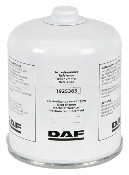 DAF WKŁAD OSUSZACZA DAF XF 105 EURO 6 ORGINAŁ DAF OE 1925363 - Хидравлика: снимка 1 DAF WKŁAD OSUSZACZA DAF XF 105 EURO 6 ORGINAŁ DAF OE 1925363 - Хидравлика: снимка 1