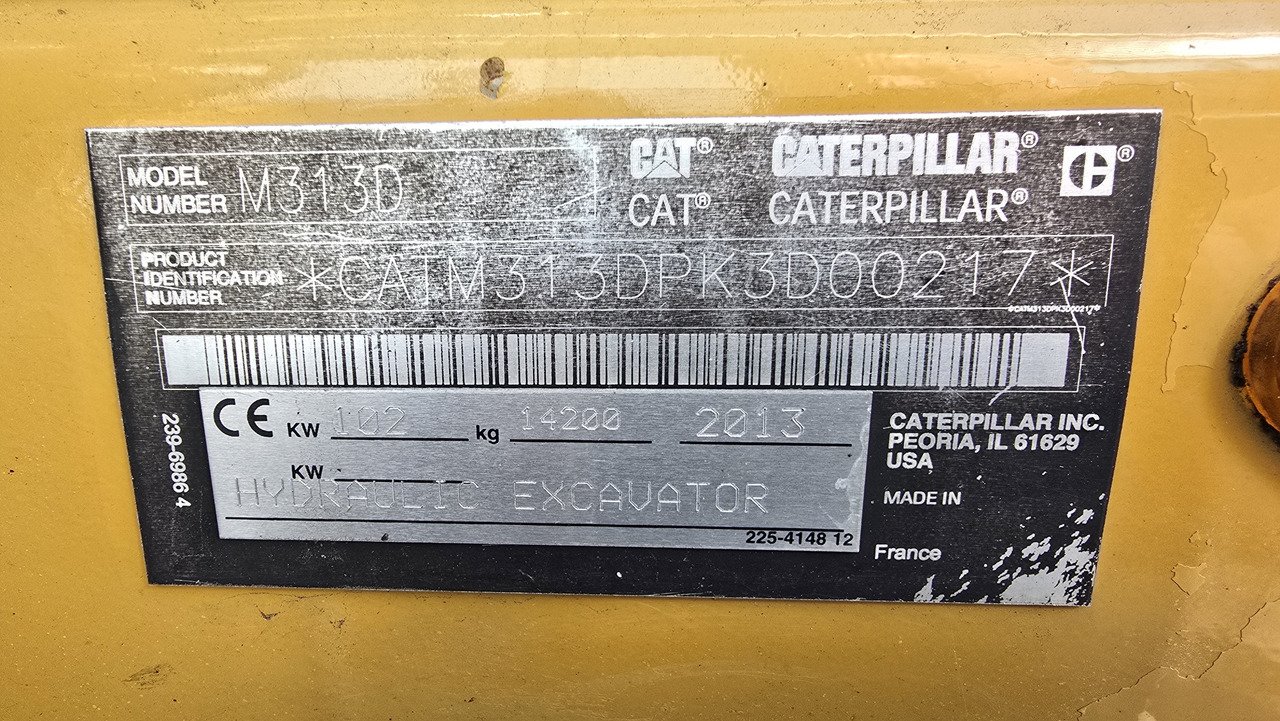 Колесен багер CATERPILLAR M313D: снимка 17