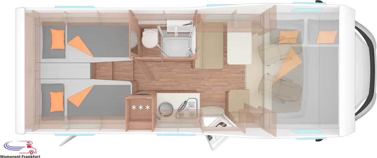 Wohnmobil Weinsberg CaraHome 650 MEG - Алковен кемпер: снимка 3 Wohnmobil Weinsberg CaraHome 650 MEG - Алковен кемпер: снимка 3