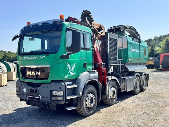 MAN TGS 35.540 8x4 mit Komptech-Zusatzeinheit - Камион, Дробилка за дървесина: снимка 1 MAN TGS 35.540 8x4 mit Komptech-Zusatzeinheit - Камион, Дробилка за дървесина: снимка 1