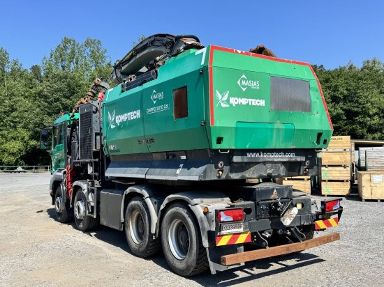 Камион, Дробилка за дървесина MAN TGS 35.540 8x4  mit Komptech-Zusatzeinheit: снимка 11