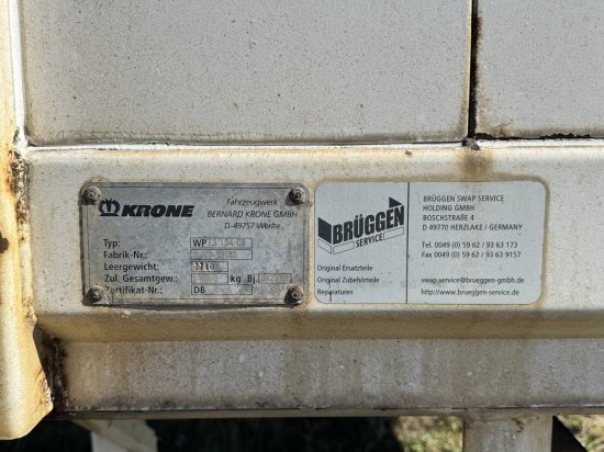 Krone Wechselpritche - Брезентова каросерия: снимка 3 Krone Wechselpritche - Брезентова каросерия: снимка 3