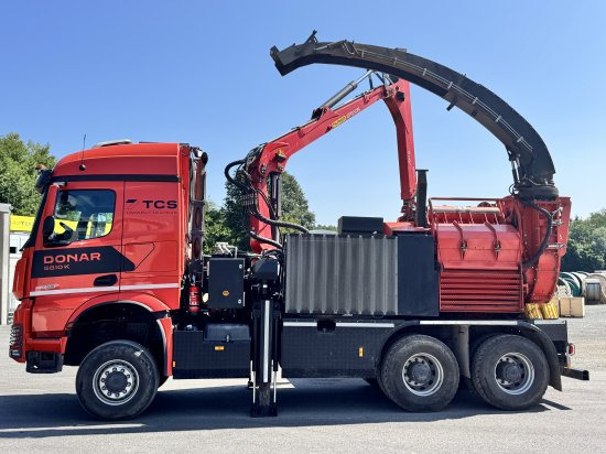 Mercedes-Benz ACTROS 6x4 DONAR 5810K ? Hack-LKW / Mobilhacker | TCS Umwelttechnik - Дробилка за дървесина, Камион: снимка 2 Mercedes-Benz ACTROS 6x4 DONAR 5810K ? Hack-LKW / Mobilhacker | TCS Umwelttechnik - Дробилка за дървесина, Камион: снимка 2