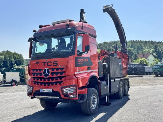 Mercedes-Benz ACTROS 6x4 DONAR 5810K ? Hack-LKW / Mobilhacker | TCS Umwelttechnik - Дробилка за дървесина, Камион: снимка 1 Mercedes-Benz ACTROS 6x4 DONAR 5810K ? Hack-LKW / Mobilhacker | TCS Umwelttechnik - Дробилка за дървесина, Камион: снимка 1