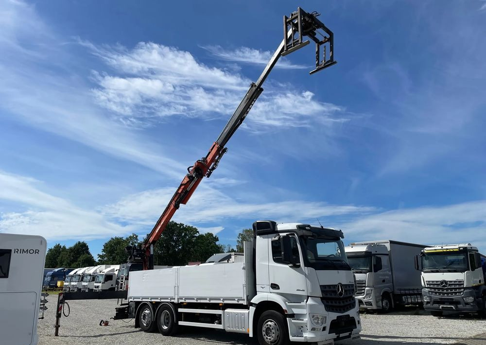 Mercedes-Benz Arocs 2545, HDS ATLAS 186.3 - PILOT - Бордови камион, Камион с кран: снимка 1 Mercedes-Benz Arocs 2545, HDS ATLAS 186.3 - PILOT - Бордови камион, Камион с кран: снимка 1