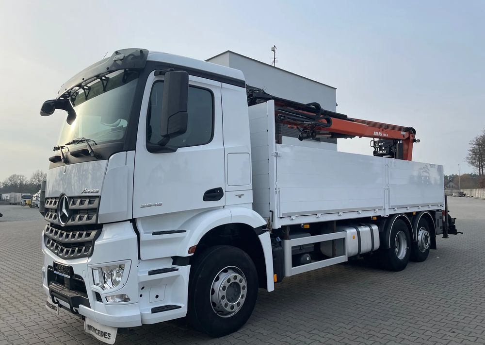 Mercedes-Benz Arocs 2545, HDS ATLAS 186.3 - PILOT - Бордови камион, Камион с кран: снимка 1 Mercedes-Benz Arocs 2545, HDS ATLAS 186.3 - PILOT - Бордови камион, Камион с кран: снимка 1