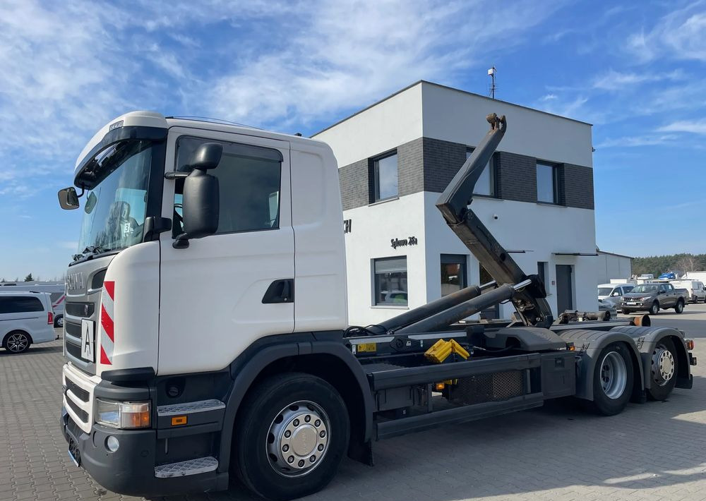 Scania R410 Hakowiec MEILLER RK20 65 - Мултилифт с кука камион: снимка 1 Scania R410 Hakowiec MEILLER RK20 65 - Мултилифт с кука камион: снимка 1