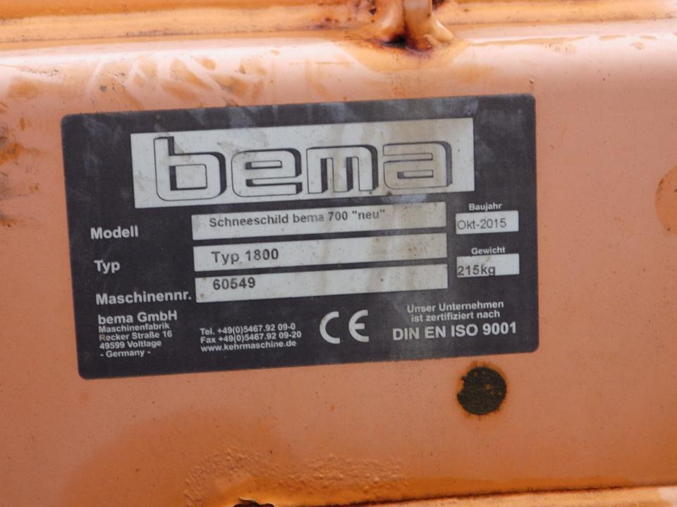 Schneeschild + Kehrmaschine für KRAMER 350 180 112 - Гребло за сняг: снимка 2 Schneeschild + Kehrmaschine für KRAMER 350 180 112 - Гребло за сняг: снимка 2