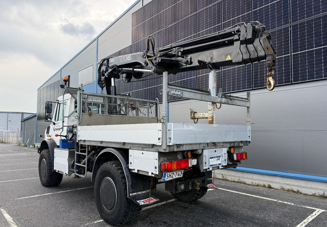Mercedes-BenzUnimog U5000 + Hiab 099 E-4 - Бордови камион, Камион с кран: снимка 3 Mercedes-BenzUnimog U5000 + Hiab 099 E-4 - Бордови камион, Камион с кран: снимка 3