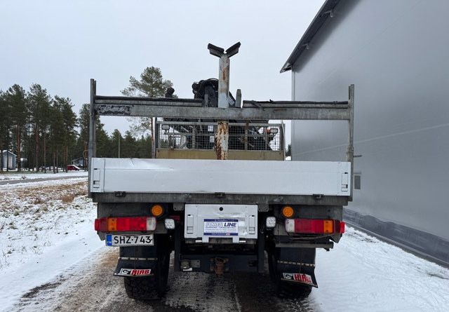 Mercedes-BenzUnimog U5000 + Hiab 099 E-4 - Бордови камион, Камион с кран: снимка 4 Mercedes-BenzUnimog U5000 + Hiab 099 E-4 - Бордови камион, Камион с кран: снимка 4