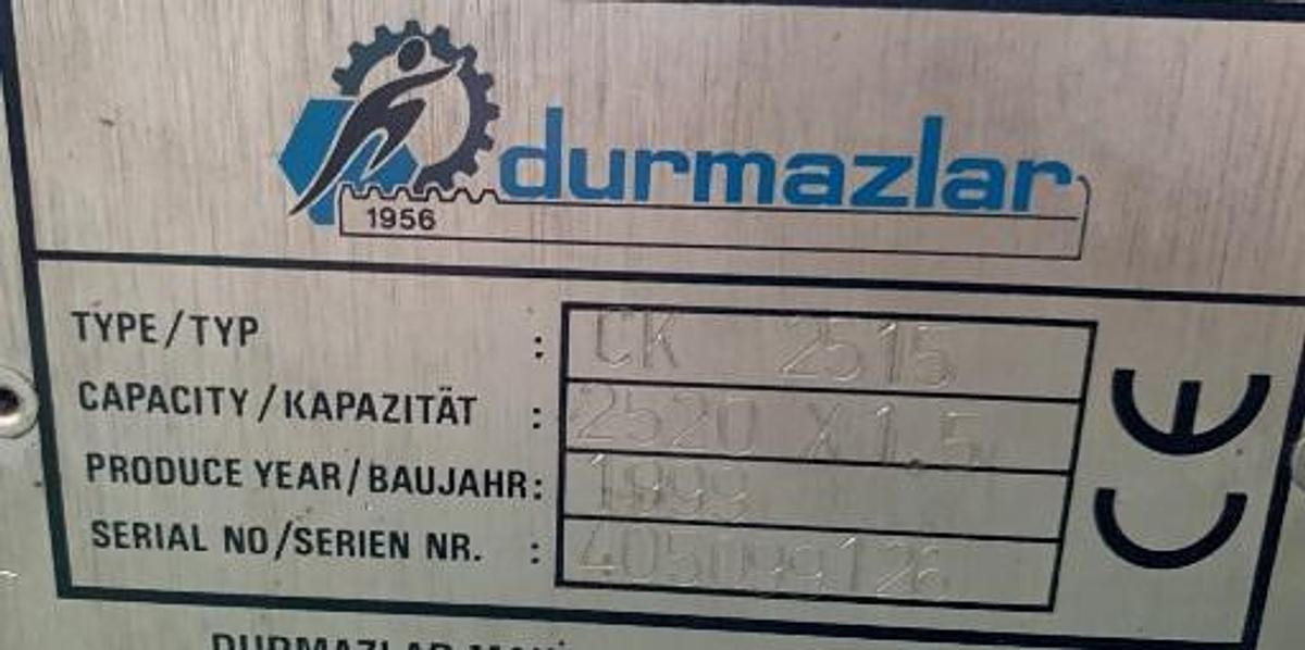 Abkantmaschine DURMAZLAR - Металообработваща машина: снимка 3 Abkantmaschine DURMAZLAR - Металообработваща машина: снимка 3