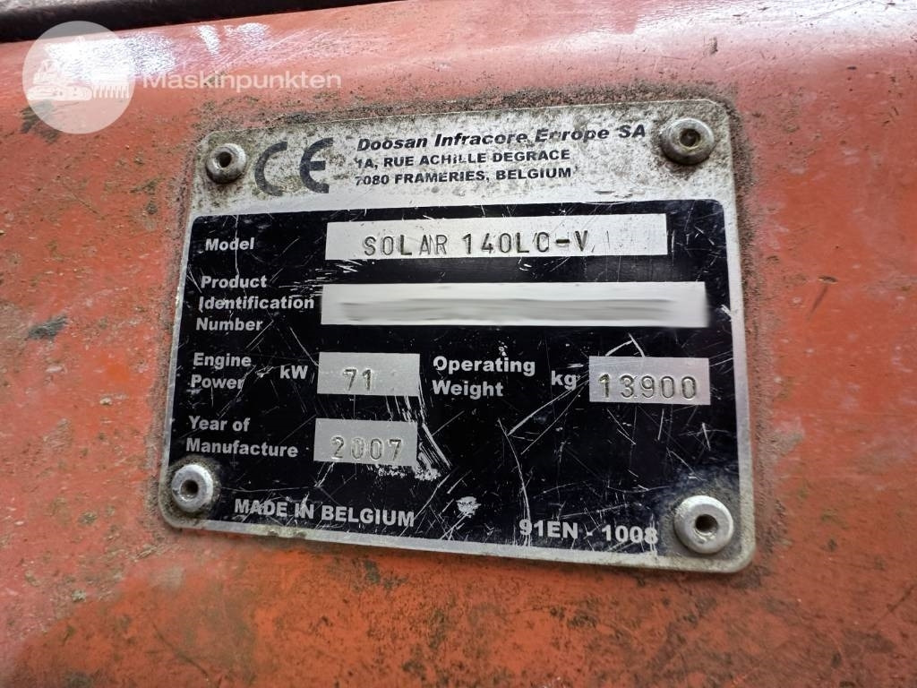 Верижен багер Doosan Solar 140 LC V: снимка 11