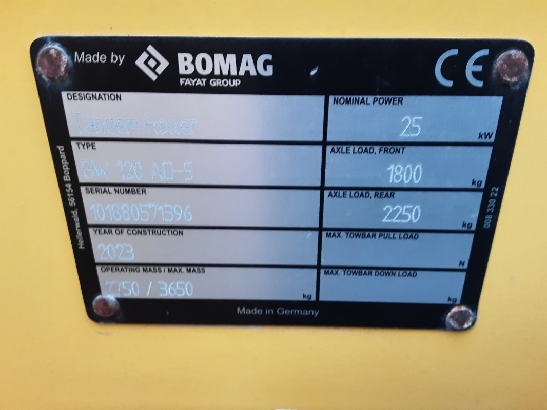 BOMAG DE BW 120 AD-5 Stage V/Tier 4f - Валяк: снимка 3 BOMAG DE BW 120 AD-5 Stage V/Tier 4f - Валяк: снимка 3