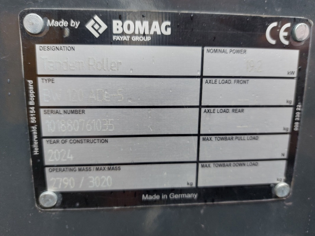 BOMAG DE BW 120 ADe-5 - Валяк: снимка 1 BOMAG DE BW 120 ADe-5 - Валяк: снимка 1