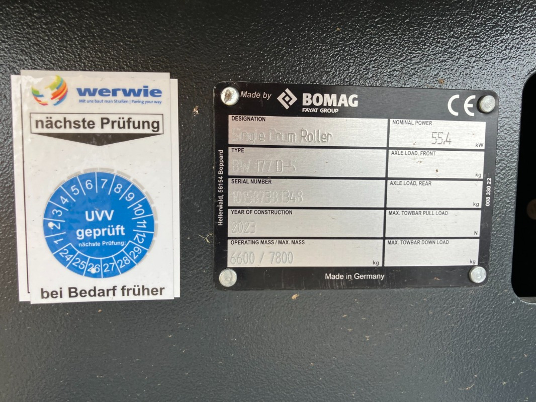 BOMAG DE BW 177 D-5 Stage V/Tier 4f - Валяк: снимка 3 BOMAG DE BW 177 D-5 Stage V/Tier 4f - Валяк: снимка 3