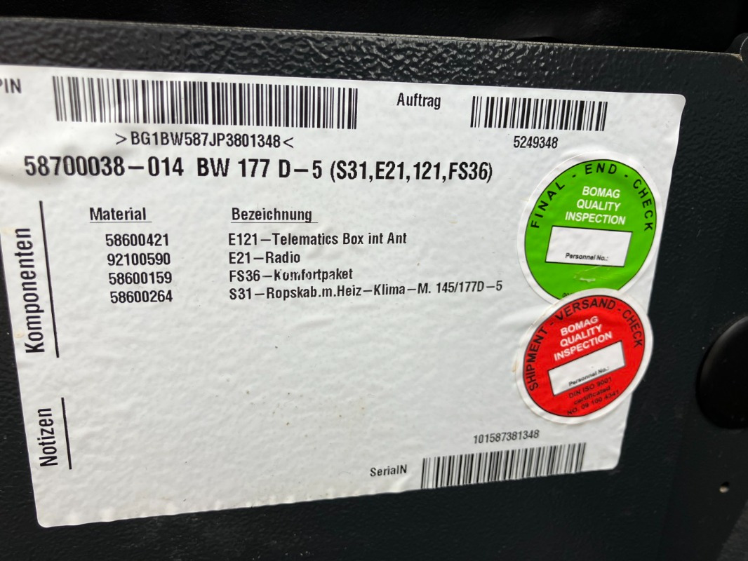 BOMAG DE BW 177 D-5 Stage V/Tier 4f - Валяк: снимка 5 BOMAG DE BW 177 D-5 Stage V/Tier 4f - Валяк: снимка 5