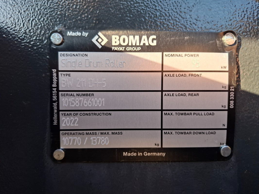 BOMAG DE BW 211 DH-5 Stage IV/TIER4f - Компактор: снимка 2 BOMAG DE BW 211 DH-5 Stage IV/TIER4f - Компактор: снимка 2