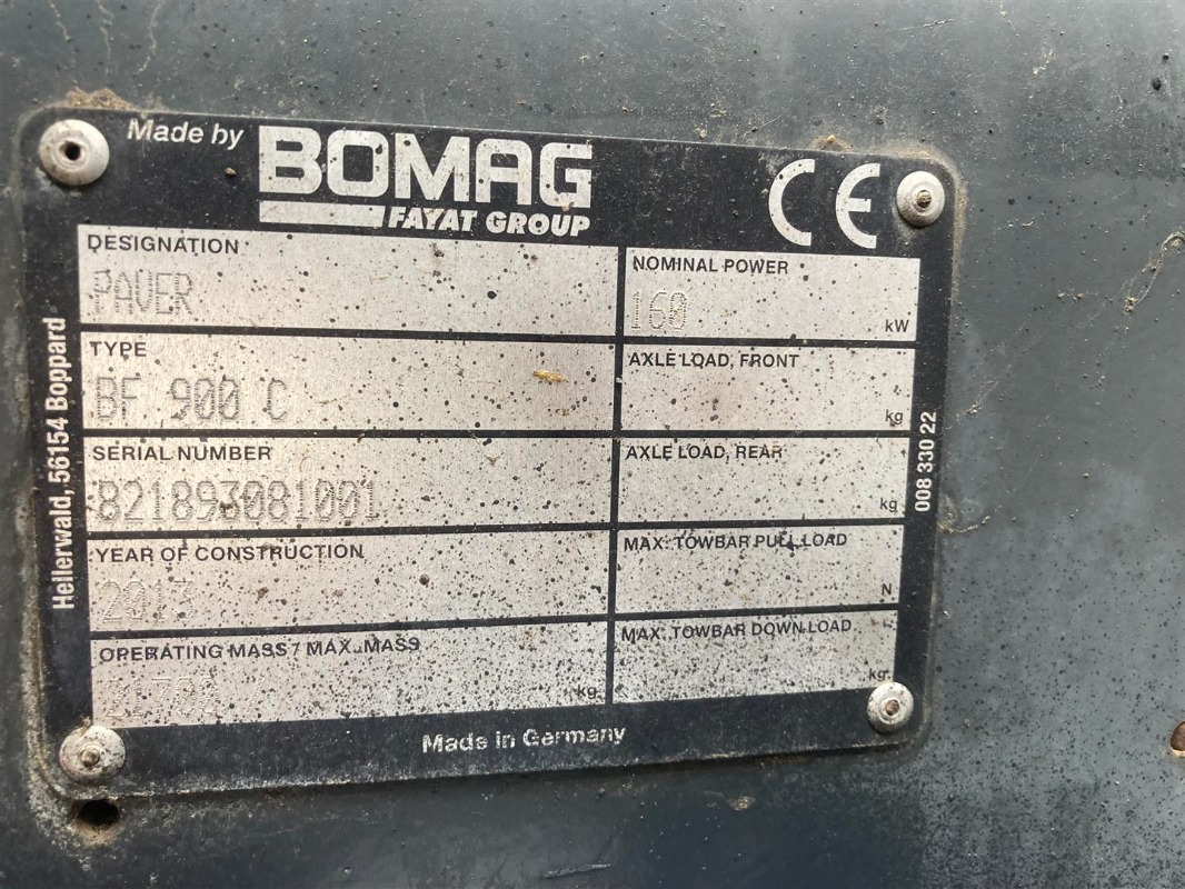 BOMAG IT BF 900 C S500 Stage IIIb/Tier 4i - Асфалтополагач: снимка 2 BOMAG IT BF 900 C S500 Stage IIIb/Tier 4i - Асфалтополагач: снимка 2