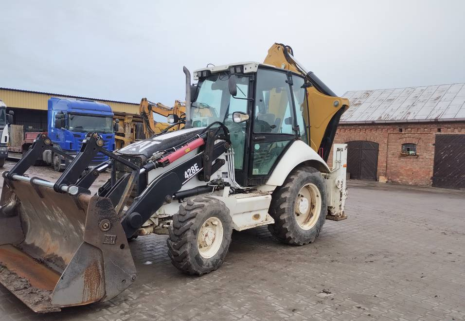 CAT Caterpillar 428E - Багер-товарач: снимка 1 CAT Caterpillar 428E - Багер-товарач: снимка 1