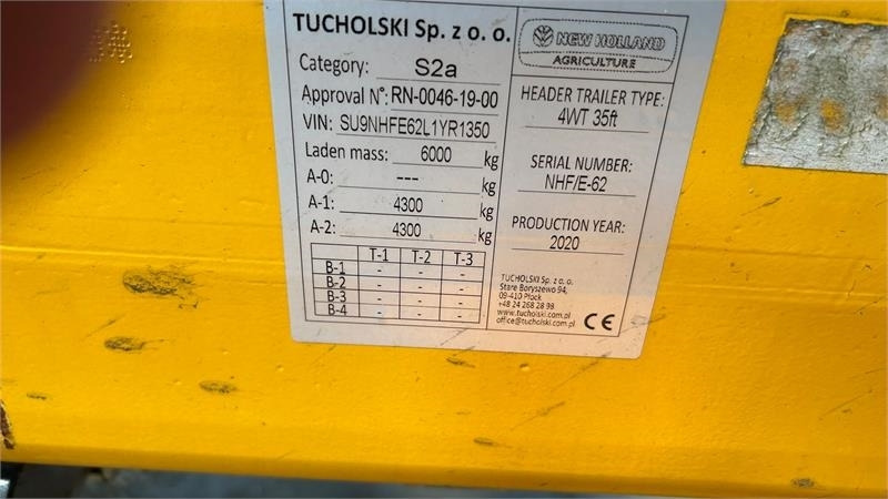 New Holland 4 hjulet skærebordsvogn - Количка за хедер: снимка 3 New Holland 4 hjulet skærebordsvogn - Количка за хедер: снимка 3