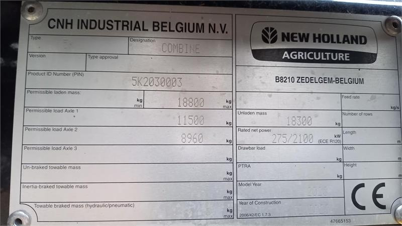 Зърнокомбайн New Holland CX8.80 SLH med 25 fods Varifeed: снимка 10 Зърнокомбайн New Holland CX8.80 SLH med 25 fods Varifeed: снимка 10