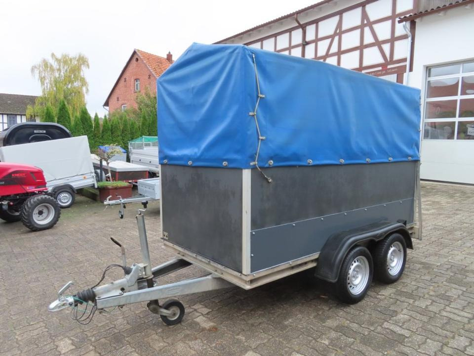 Böckman PKW Anhänger Plane & Spriegel Auffahrampe 2,0t - Брезентово ремарке: снимка 1 Böckman PKW Anhänger Plane & Spriegel Auffahrampe 2,0t - Брезентово ремарке: снимка 1