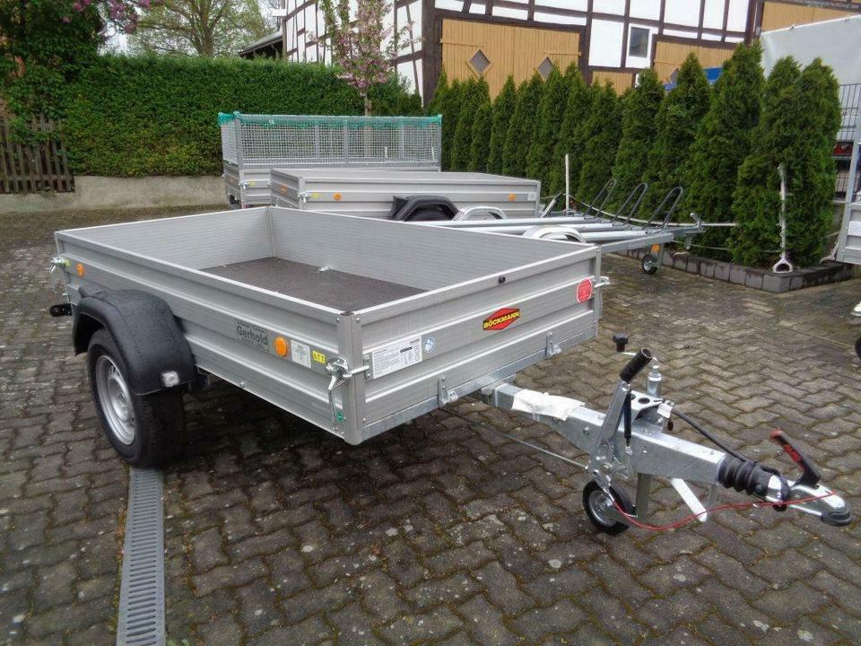 Böckmann PKW-Anhänger, 1,35 to. Einachs, Stirnwandklappe100 km/h - Ремарке за кола: снимка 4 Böckmann PKW-Anhänger, 1,35 to. Einachs, Stirnwandklappe100 km/h - Ремарке за кола: снимка 4