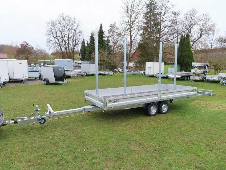 Langmaterialanhänger Unsinn LM 3554-14-2040 Deichsel ausziehbar - Бордово ремарке/ Платформа: снимка 2 Langmaterialanhänger Unsinn LM 3554-14-2040 Deichsel ausziehbar - Бордово ремарке/ Платформа: снимка 2