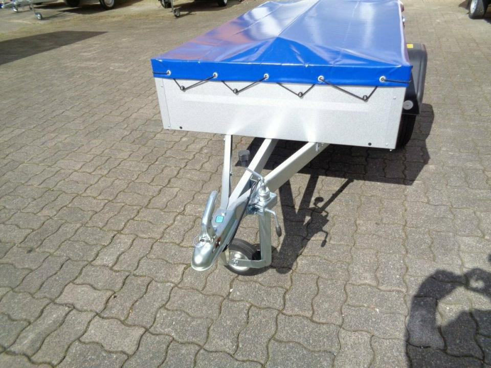 Ремарке за кола PKW Anhänger, 750 kg, Flachplane, Stützen, 100 km/h: снимка 19