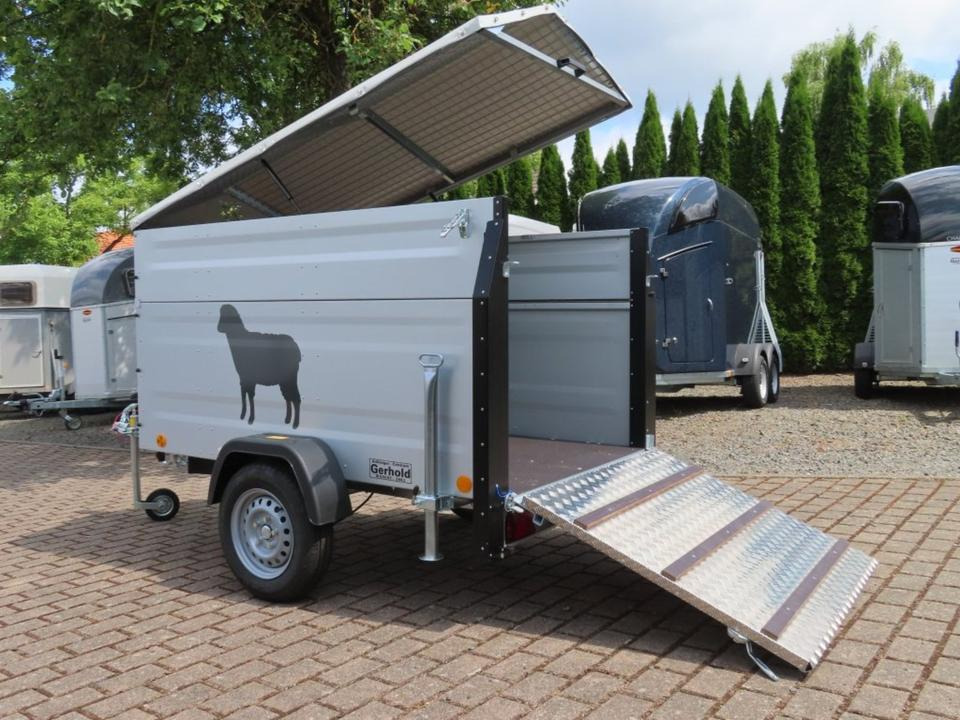TPV Kleinviehanhänger 1,0t Flügeltür Viehanhänger Ziegen Schafe - За превоз на животни ремарке: снимка 1 TPV Kleinviehanhänger 1,0t Flügeltür Viehanhänger Ziegen Schafe - За превоз на животни ремарке: снимка 1