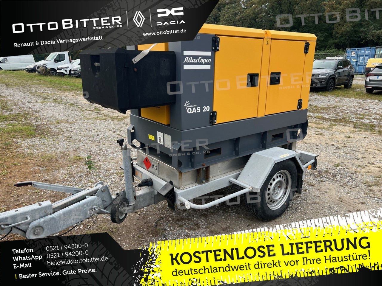 IBERICA Atlas Copco Stromerzeuger QAS20 (20kVA/1 - Ремарке за кола: снимка 1 IBERICA Atlas Copco Stromerzeuger QAS20 (20kVA/1 - Ремарке за кола: снимка 1