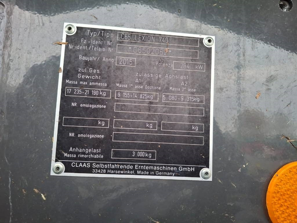 Claas Lexion 740 - Зърнокомбайн: снимка 3 Claas Lexion 740 - Зърнокомбайн: снимка 3