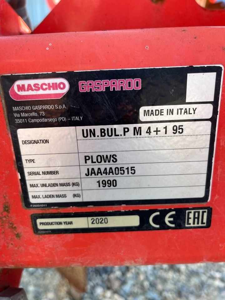 Maschio UNICO M 4+1 - Плуг: снимка 4 Maschio UNICO M 4+1 - Плуг: снимка 4