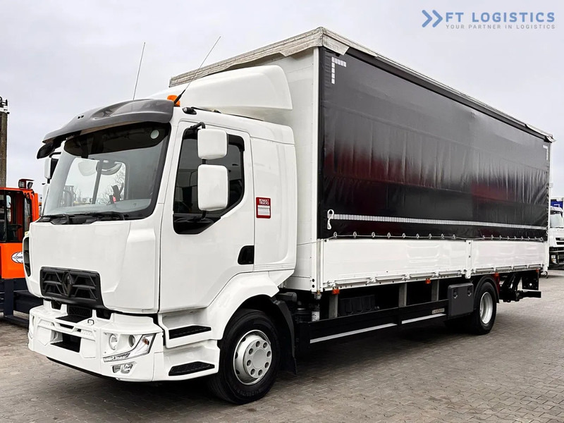 Renault Midlum 250 Renault D 250 / AUTOMATIC / 4X2 / 18 PALLETS / TAIL LIFT / SIDE BOARDS / curtainsider truck - Камион с брезент: снимка 1 Renault Midlum 250 Renault D 250 / AUTOMATIC / 4X2 / 18 PALLETS / TAIL LIFT / SIDE BOARDS / curtainsider truck - Камион с брезент: снимка 1
