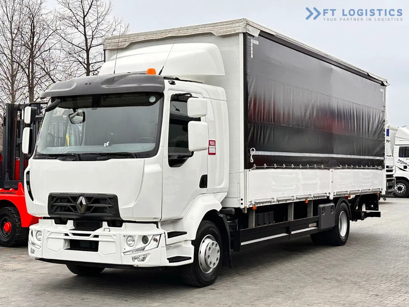 Renault Midlum 250 Renault D 250 / AUTOMATIC / 4X2 / 18 PALLETS / TAIL LIFT / SIDE BOARDS / curtainsider truck - Камион с брезент: снимка 2 Renault Midlum 250 Renault D 250 / AUTOMATIC / 4X2 / 18 PALLETS / TAIL LIFT / SIDE BOARDS / curtainsider truck - Камион с брезент: снимка 2