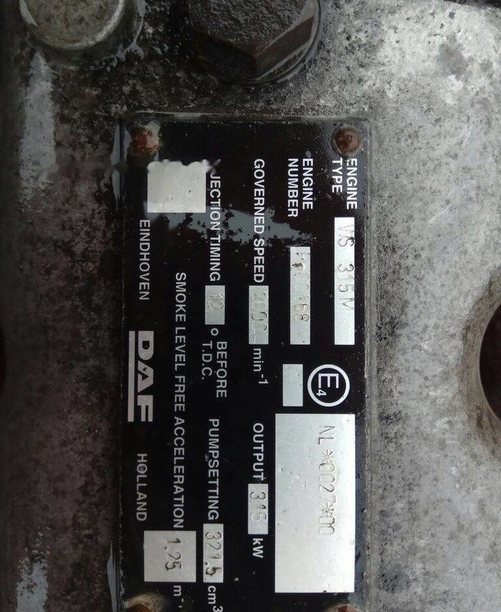 DAF ATI WS315M DAF 95 - Двигател за Камион: снимка 4 DAF ATI WS315M DAF 95 - Двигател за Камион: снимка 4