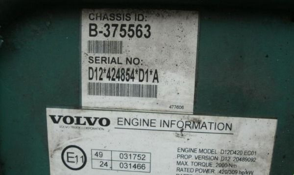 Volvo D12D 420 Volvo FH 12 - Двигател за Камион: снимка 3 Volvo D12D 420 Volvo FH 12 - Двигател за Камион: снимка 3