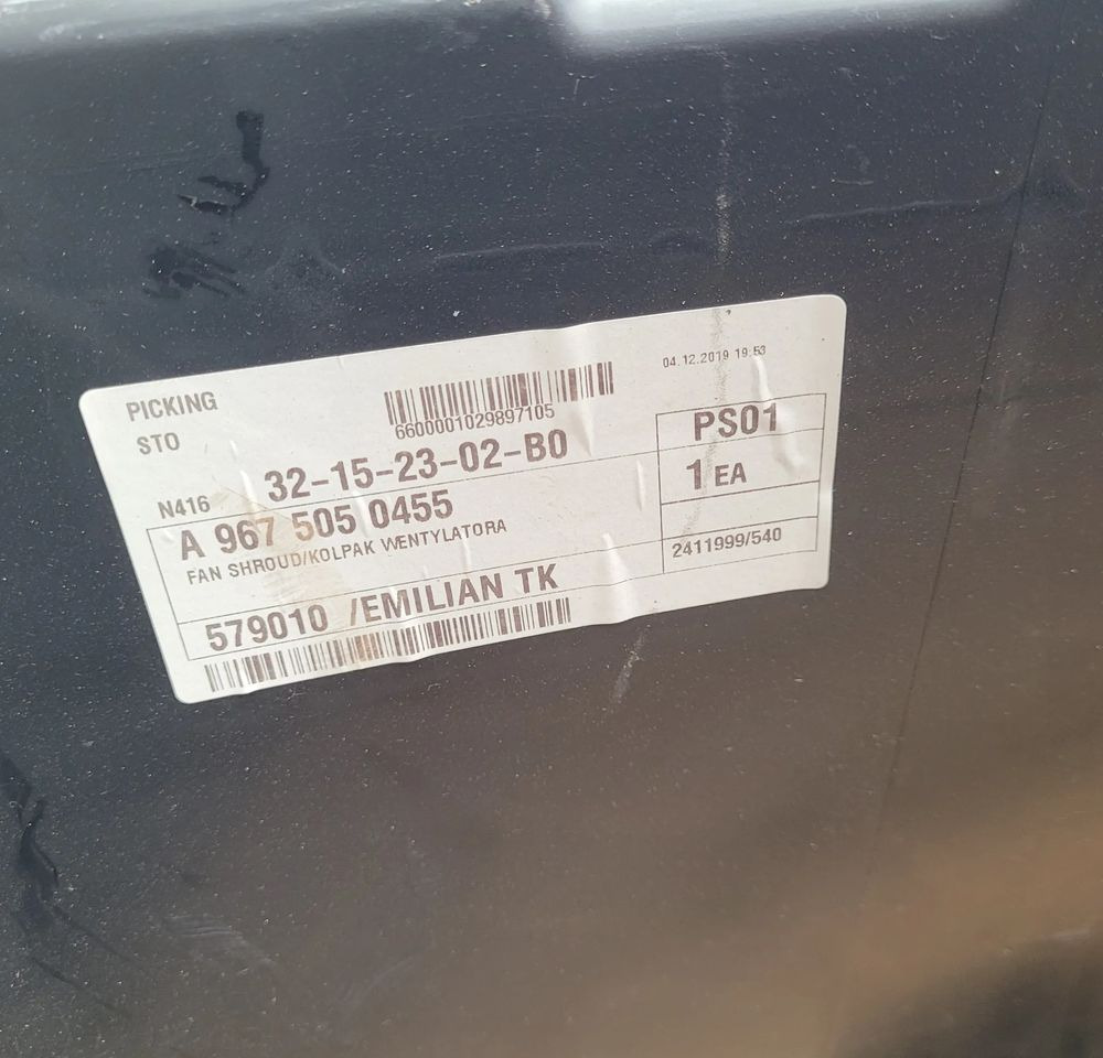 OBUDOWA WENTYLATOR MERCEDES ATEGO E6 A9675050455 ORYGINAŁ CHWALIM116 - Охладителна система за Камион: снимка 3 OBUDOWA WENTYLATOR MERCEDES ATEGO E6 A9675050455 ORYGINAŁ CHWALIM116 - Охладителна система за Камион: снимка 3