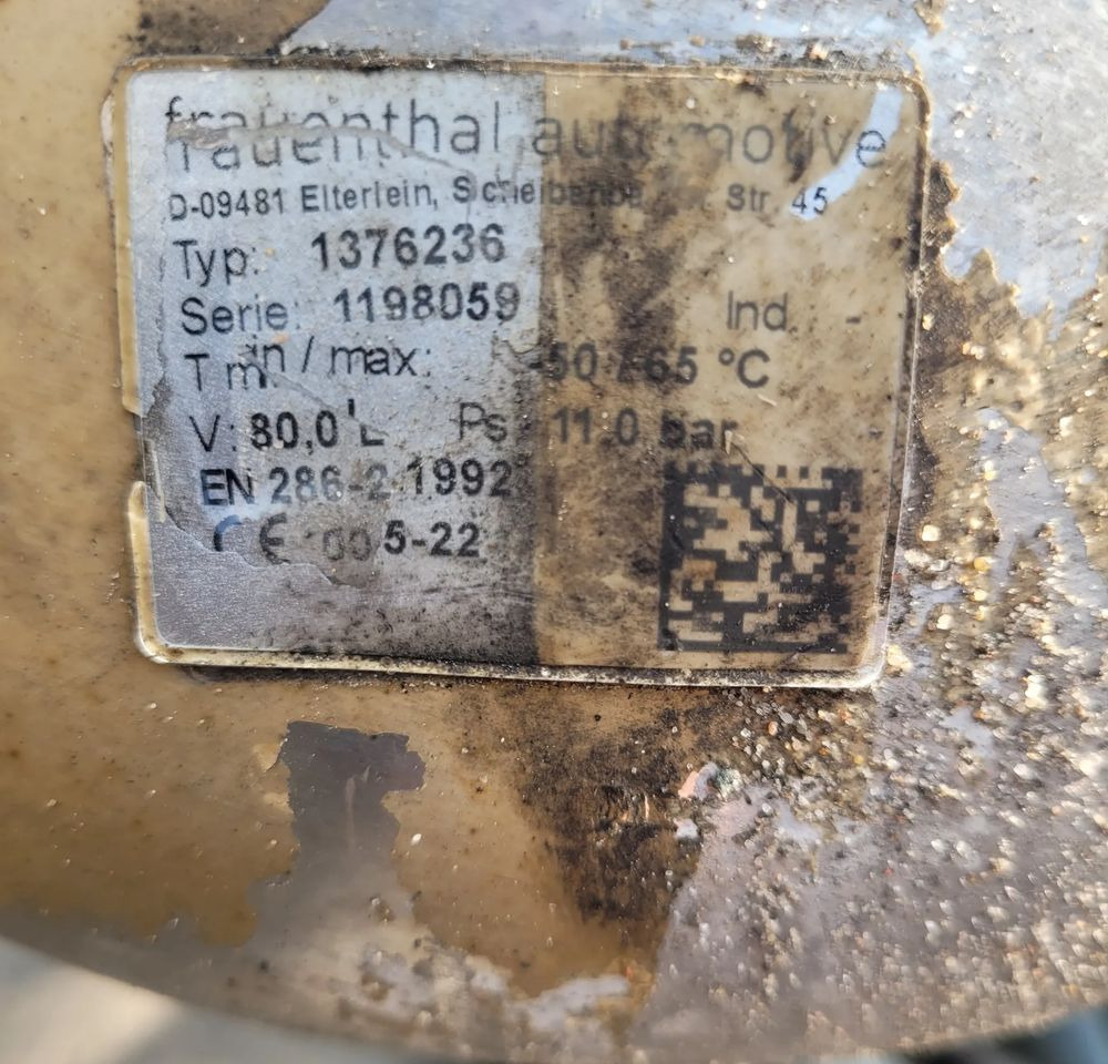 ZBIORNIK BUTLA POWIETRZA 80L SCHMITZ ALU CHWALIM116 - Части на спирачната система за Камион: снимка 2 ZBIORNIK BUTLA POWIETRZA 80L SCHMITZ ALU CHWALIM116 - Части на спирачната система за Камион: снимка 2