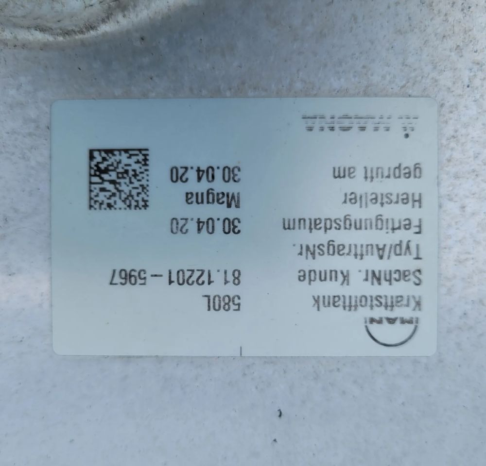 ZBIORNIK PALIWA MAN TGX 580 LIFT 81.12201-5967 CHWALIM116 - Резервоар за гориво за Камион: снимка 5 ZBIORNIK PALIWA MAN TGX 580 LIFT 81.12201-5967 CHWALIM116 - Резервоар за гориво за Камион: снимка 5