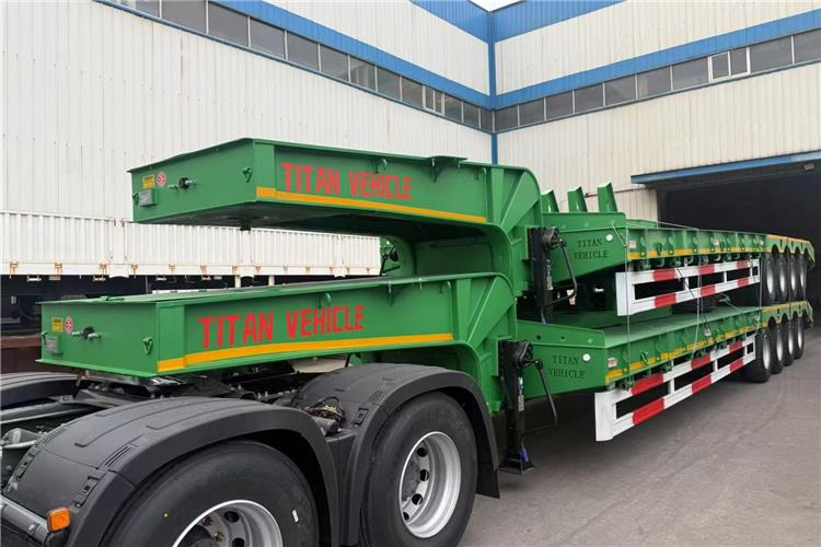 TITAN 4 Axle 100 Ton Low Bed Truck Trailer for Sale In Zimbabwe - Нискорамна площадка полуремарке: снимка 4 TITAN 4 Axle 100 Ton Low Bed Truck Trailer for Sale In Zimbabwe - Нискорамна площадка полуремарке: снимка 4