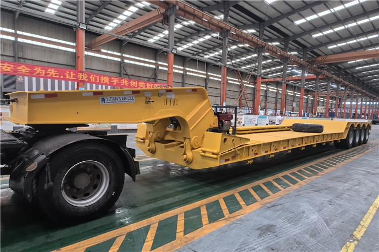 TITAN 4 Axle 100 Ton Removable Gooseneck Trailer for Sale in PNG - Нискорамна площадка полуремарке: снимка 1 TITAN 4 Axle 100 Ton Removable Gooseneck Trailer for Sale in PNG - Нискорамна площадка полуремарке: снимка 1