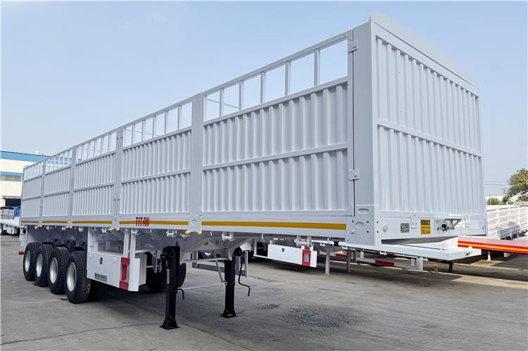 TITAN 4 Axle 80 Ton Fence Cargo Truck Trailer for Sale in Nigeria - За превоз на животни полуремарке: снимка 1 TITAN 4 Axle 80 Ton Fence Cargo Truck Trailer for Sale in Nigeria - За превоз на животни полуремарке: снимка 1