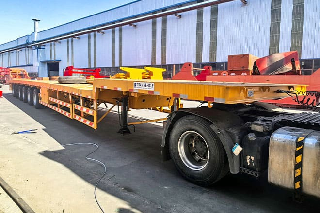 TITAN 6 Axle Extendable Semi Trailer for Sale in Saudi Arabia - Нискорамна площадка полуремарке: снимка 1 TITAN 6 Axle Extendable Semi Trailer for Sale in Saudi Arabia - Нискорамна площадка полуремарке: снимка 1