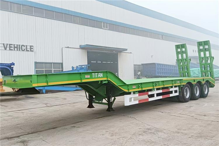 TITAN 80 Ton Equal Width Low Bed Truck Trailer for Sale In Ghana - Нискорамна площадка полуремарке: снимка 1 TITAN 80 Ton Equal Width Low Bed Truck Trailer for Sale In Ghana - Нискорамна площадка полуремарке: снимка 1