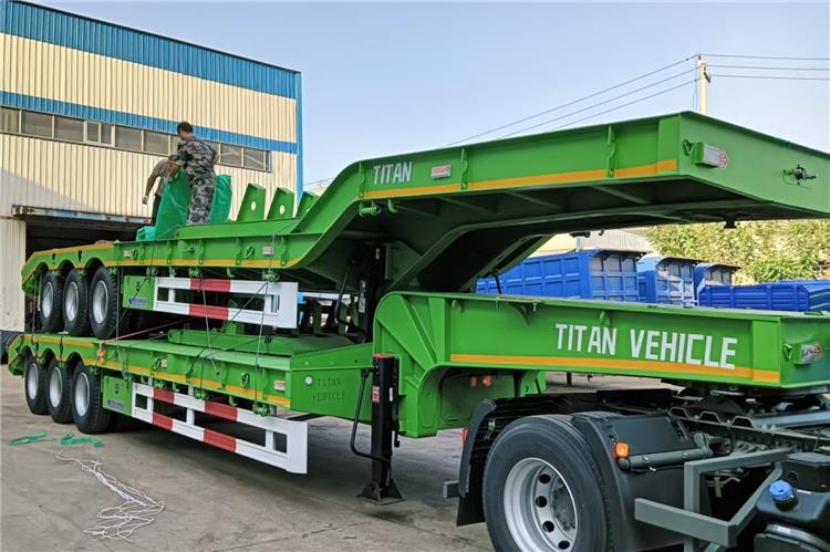 TITAN 80 Ton Equal Width Low Bed Truck Trailer for Sale In Ghana - Нискорамна площадка полуремарке: снимка 3 TITAN 80 Ton Equal Width Low Bed Truck Trailer for Sale In Ghana - Нискорамна площадка полуремарке: снимка 3