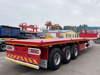 TITAN Flatbed Tri Axle Truck Trailer for Sale in Tanzania - Бордово полуремарке/ Платформа: снимка 2 TITAN Flatbed Tri Axle Truck Trailer for Sale in Tanzania - Бордово полуремарке/ Платформа: снимка 2
