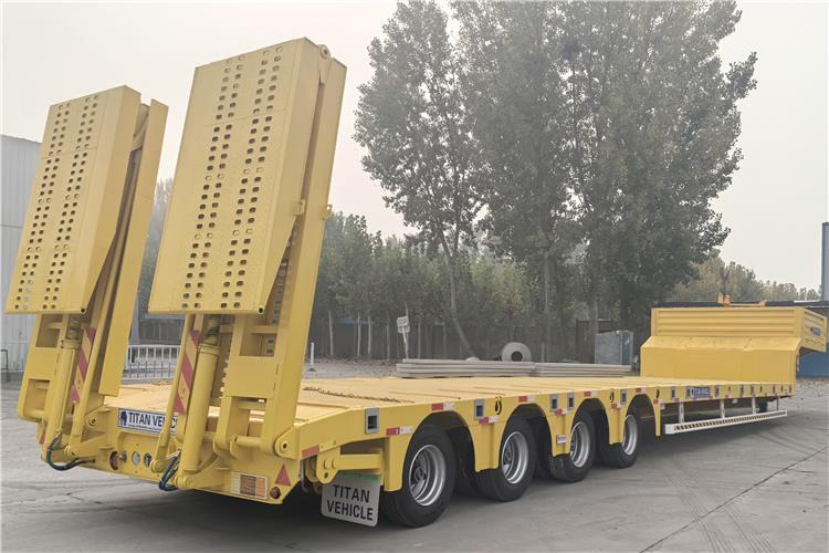 TITAN Heavy Duty 4 Low Bed Trailer for Sale Price In Guinea - Нискорамна площадка полуремарке: снимка 3 TITAN Heavy Duty 4 Low Bed Trailer for Sale Price In Guinea - Нискорамна площадка полуремарке: снимка 3